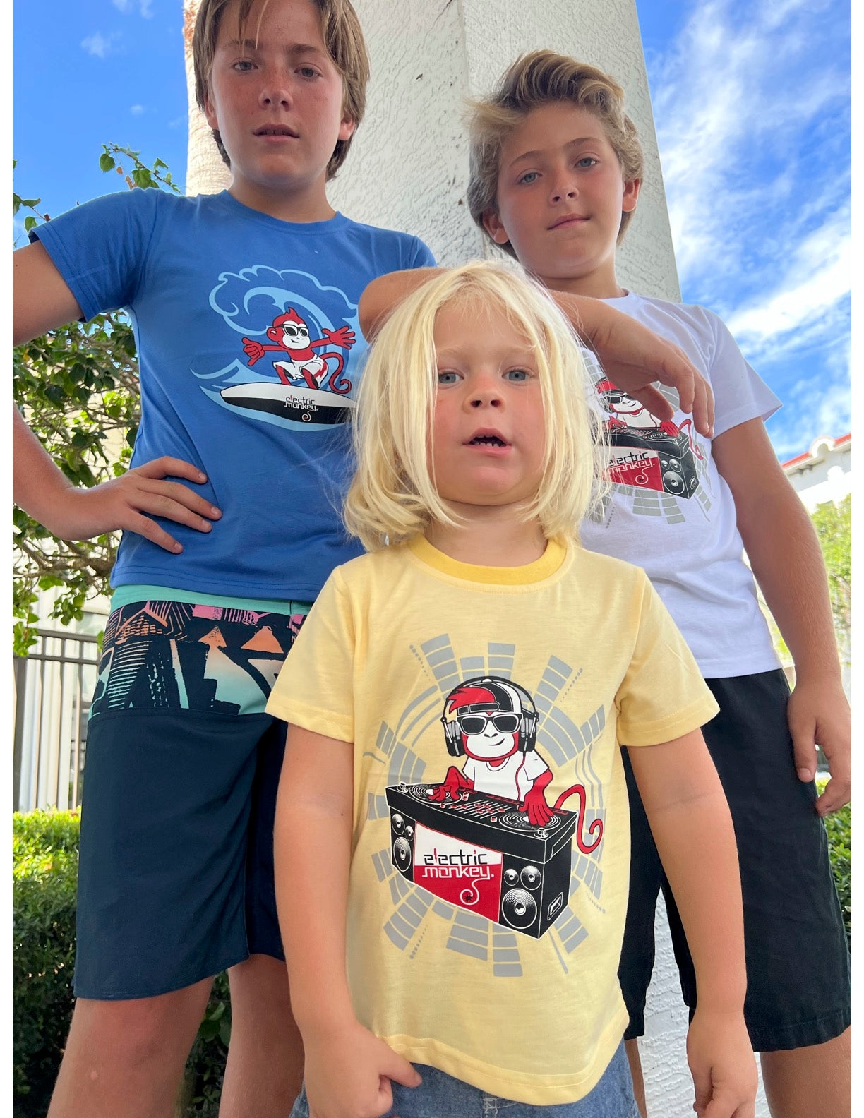 Electric Monkey Soft Kids Tee Shirts